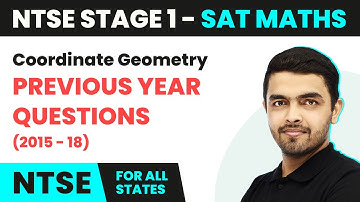Coordinate Geometry - Previous Year Questions (2015 - 18) | NTSE SAT (Maths) Stage 1