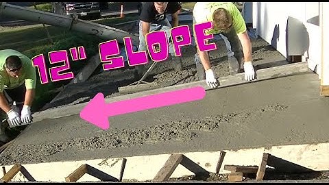 Pouring And Finishing Concrete With A Steep Slope