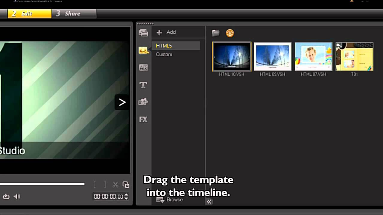 Creating Html 5 Projects In Video Studio Pro X5 Youtube