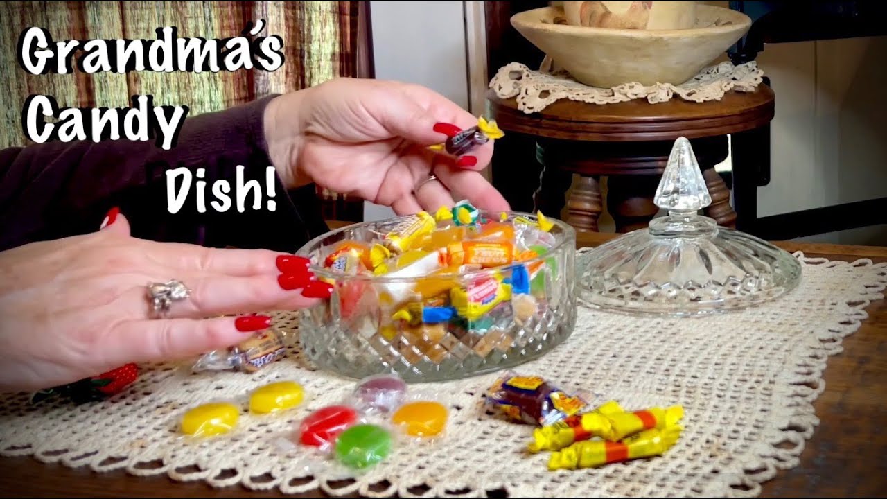 ASMRRequestGrandma's Candy Dish! (No talking) Wrapper crinkles Looped 1X (Chewing toward the