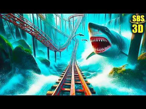3D Shark Attack Roller Coaster | VR Vídeo 3D SBS [Google Cardboard • VR Box]