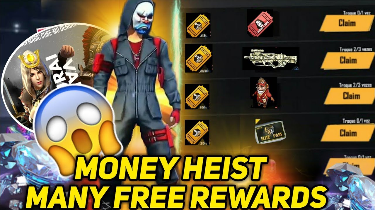 Money Heist Event Free Male Bundle Criminal 2 0 Free Fire New Event Garena Free Fire Youtube