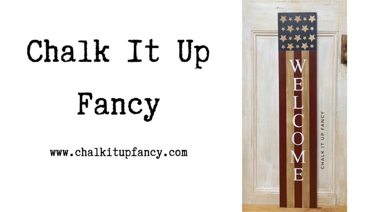 DIY Pine American Welcome Porch Sign