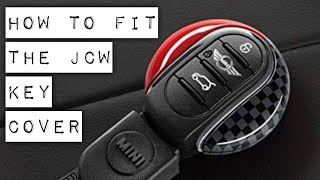 BMW MINI F56 How to fit a key fob cover and lanyard key ring JCW Cooper S One 2014onwards