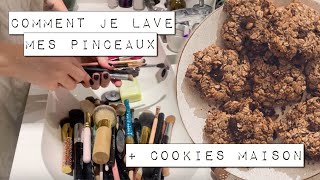 comment je lave mes pinceaux + recette de cookies ! - vlogmars 28