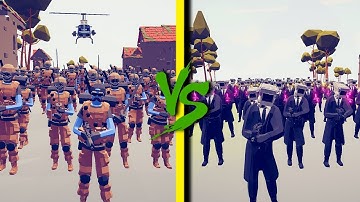 ARMY TEAM vs CAMERAMAN TEAM - Totally Accurate Battle Simulator TABS
