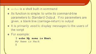 The echo Command - Shell Scripting -07