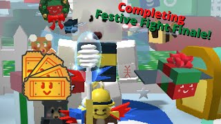 Completing Festive Fight Finale Quest Bee Swarm Simulator