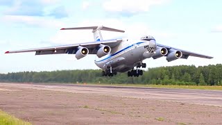 Su-24, Su-30, Il-76, Su-25, An-22, Tu-95, Tu-22, Russian Military Aircraft Take Off and Landing