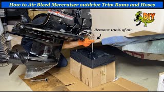 How to Air bleed Mercruiser outdrive Trim rams and hoses