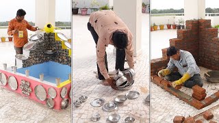 38 Year Old Uncle Making Unique Vessel Fountain || Outdoor Empty Space Decoration