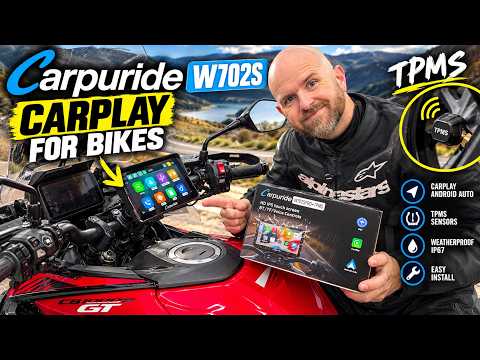 Apple CarPlay on ANY Motorcycle? Carpuride W702S PRO with TPMS Tire Pressure Sensors Review