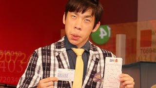 織田信成、話題の“ゴリラ顔”を生披露！「ロト6」第1000回記念イベント　会見1