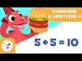 Exercices dadditions ii  apprends  additionner avec dino  mathmatiques pour enfants