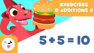 Exercices d'additions II - Apprends à additionner avec Dino - Mathématiques pour enfants screenshot 4