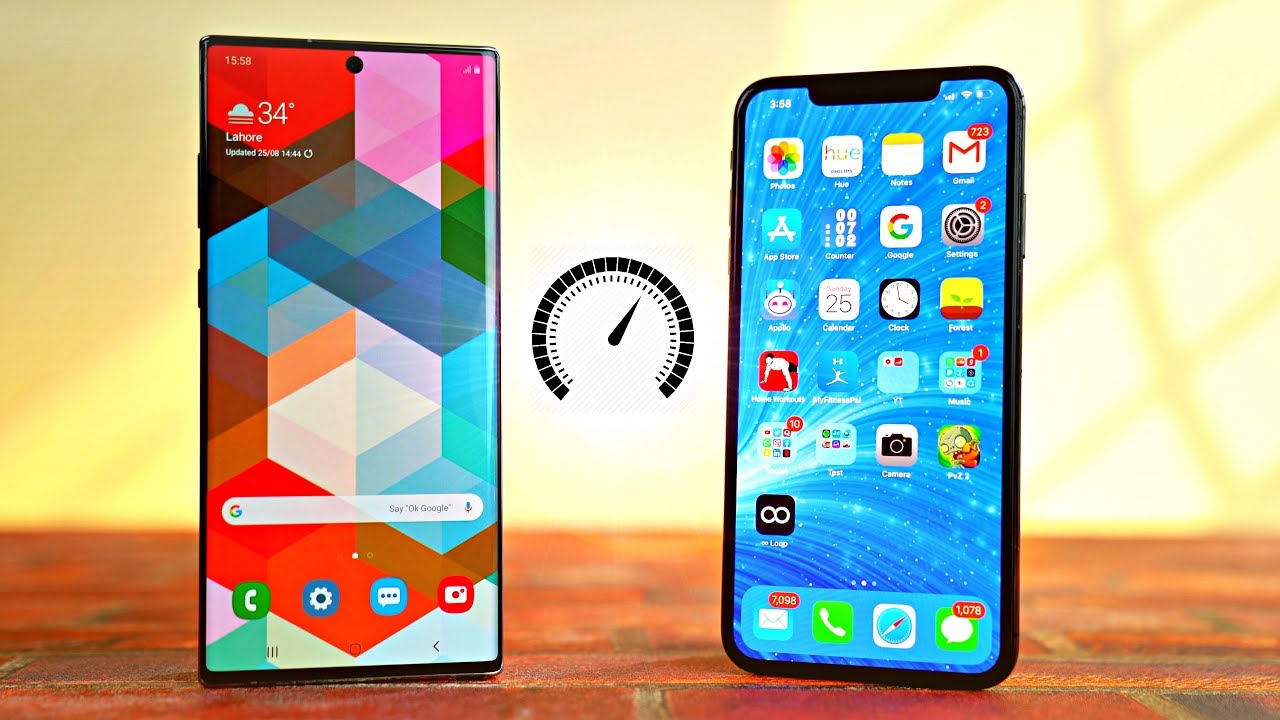Samsung Galaxy Note 10 Plus Vs Iphone Xs Max Speed Test Wow Youtube