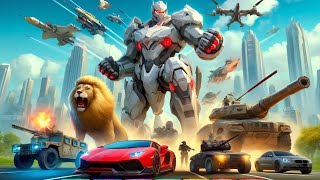 Flying Muscle Car Robot - The Robot Game | Robot Transformer Games | Horse Transformer Games screenshot 3