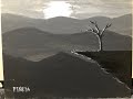 Black and White Mountain Ledge Acrylic Painting for Beginners