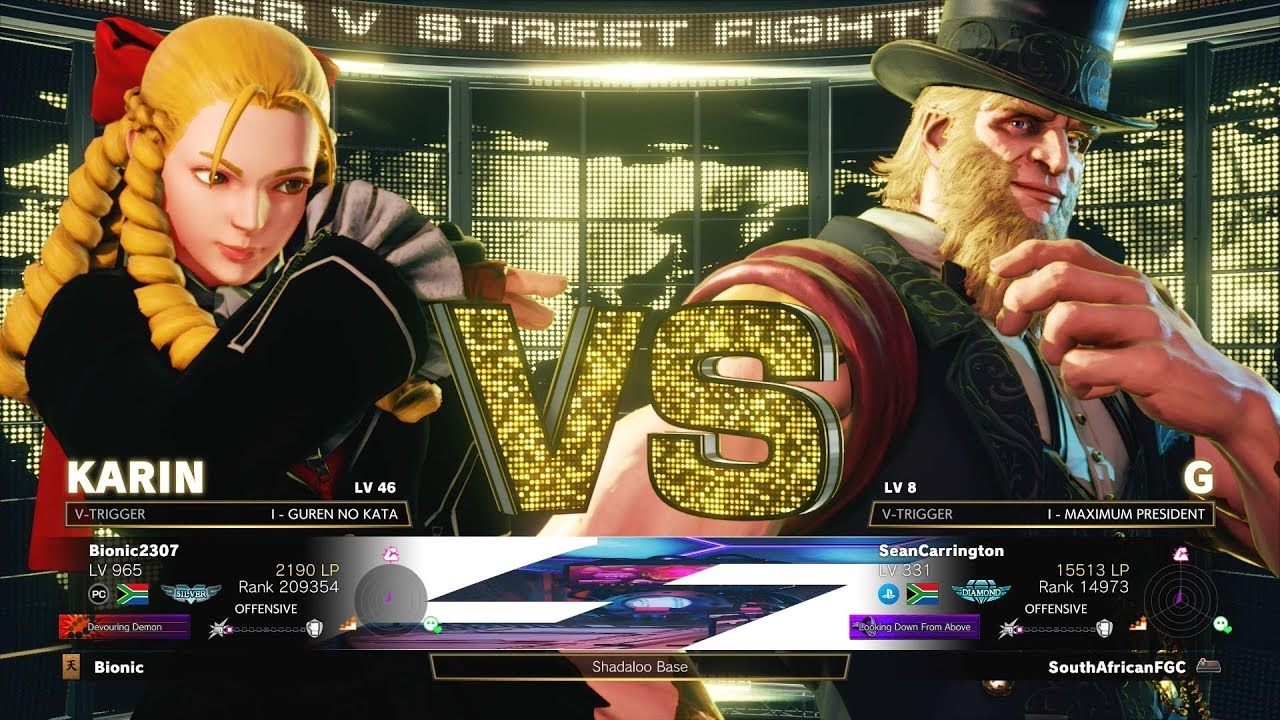 Street Fighter V: Arcade Edition - Battle Lounge - Bionic2307 VS SeanCarrington