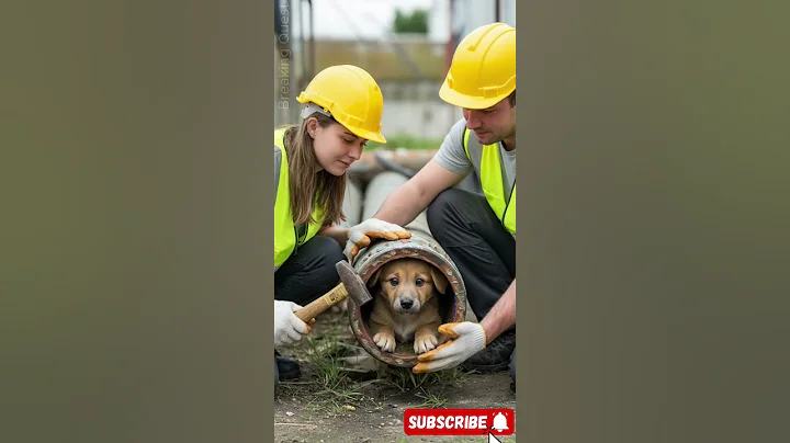 Workers Break Pipe to Save Puppy #emotional #dogrescue #viral #animalrescue