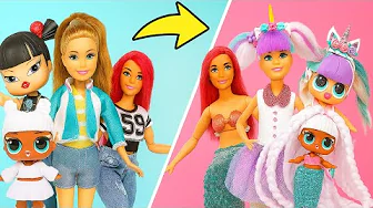¡Increíbles Transformaciones de Muñecas Barbie y LOL! 🧜♀️✨ ¡Nuevo Estilo, Nueva Magia!
