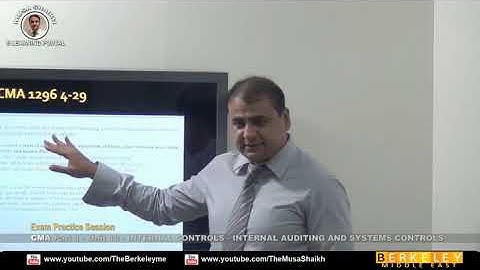 CMA Part 1 Internal Auditing and Systems Controls Exam Practice   Dr  Musa Shaikh