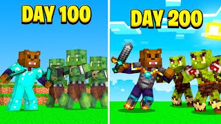 I Survived 200 Days In A Zombie Apocalypse in Minecraft (Here's What Happened)