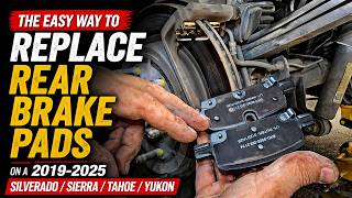 How to Replace the Rear Brake Pads on a 2019 to 2025 Silverado, and Reset the Service Light.