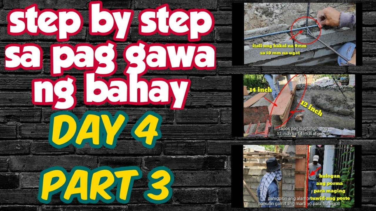PAANO GUMAWA NG BAHAY?bungalow house-DAY4 step by step-pag porma ng