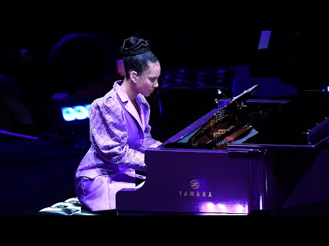 Alicia Keys Performs at A Celebration of Life for Kobe and Gianna Bryant