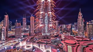 Burj Khalifa Dubai Fireworks Display Amazing Dubai Fireworks New Year  2021