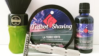 Head Shave of the Day | Talbot Shaving La Terre Verte | RazoRock Game Changer Open Comb