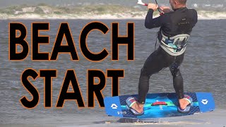 Beach Start (twintip, kitesurf tutorial)
