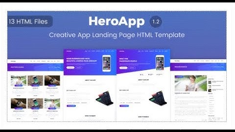 HeroApp - Creative App Landing Page HTML Template | Themeforest Download