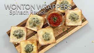 How To Use Wonton Wrapper To Make Finger Foods : Idea #1 - Oven-Fried Ravioli