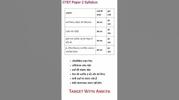 CTET Paper 2 Syllabus