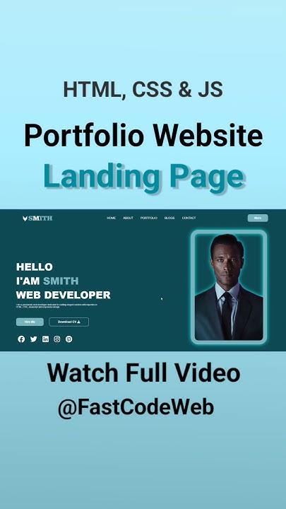 How to Create Personal Portfolio Website Using HTML & CSS | Fast Code ...