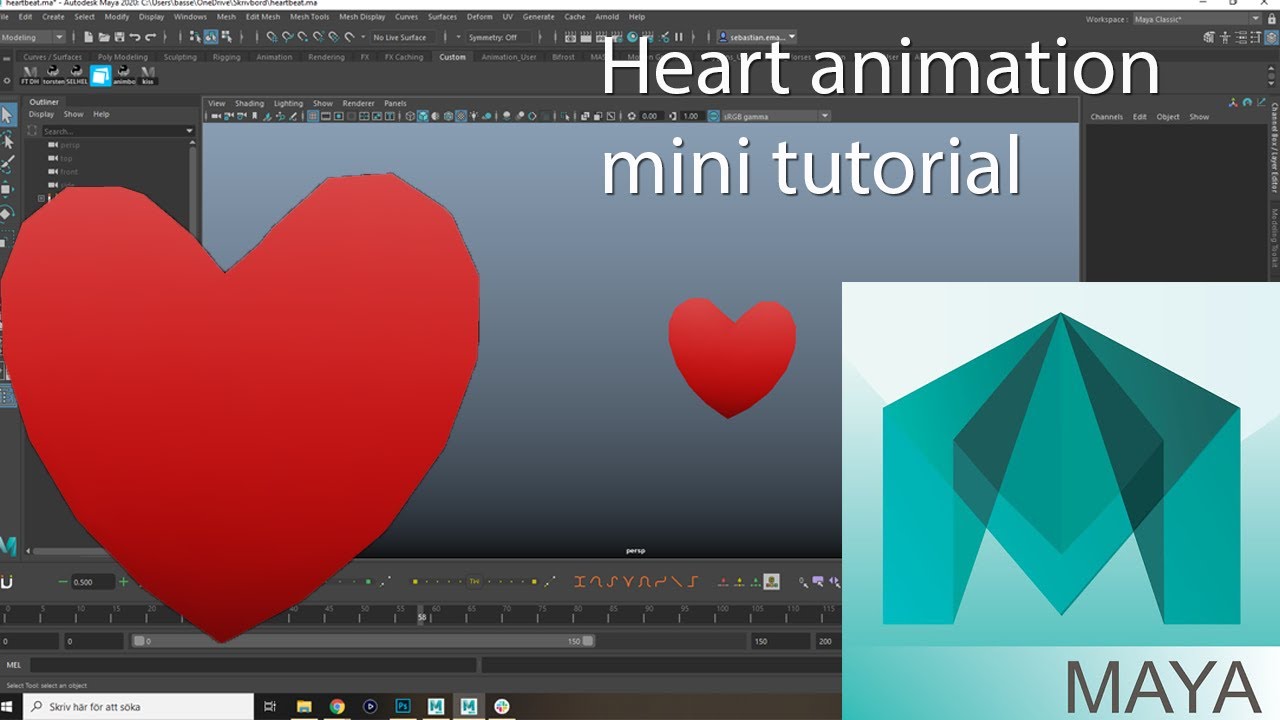 Heart Pick up - Simple 3D Animation Mini Tutorial - YouTube