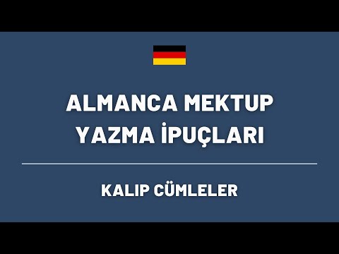 ALMANCA MEKTUP YAZARKEN DİKKAT EDİLMESİ GEREKENLER ✉️🇩🇪