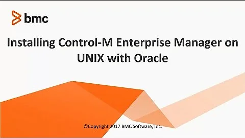 Installing Control-M Enterprise Manager on UNIX with Oracle