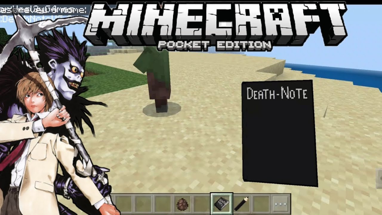 Death Note anime Addon for Minecraft pe 1.19+ - YouTube