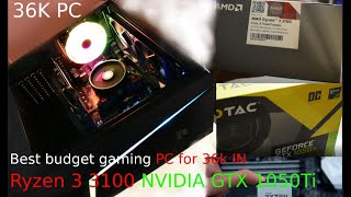 #R3_3100 #GTX1050Ti #130-AG #CustomBuilds  Best budget gaming PC build with dedicated GPU at 36k INR