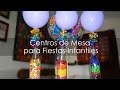 Centro de Mesa para Fiestas Infantiles - Botellas Recicladas