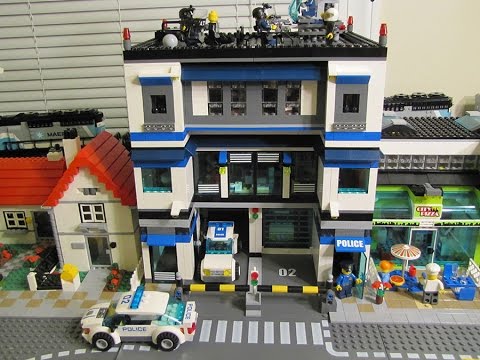 Følge efter Demokrati Reparation mulig Custom Lego Police Station Modular MOC - YouTube