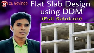 Design of Flat Plate Slab using Direct Design Method (DDM) | Full Math Solution |