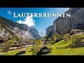 Lauterbrunnen 4k  most beautiful villages in switzerland a pearl in the heart of the swiss alps