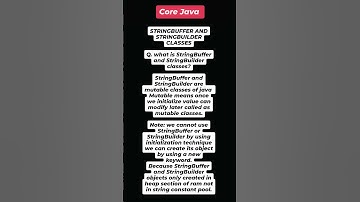 "StringBuffer vs StringBuilder in Java: Mutable Classes Explained | Core Java Tutorial"