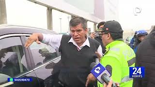 Aeropuerto Jorge Chávez: conductor informal se resiste a intervención policial