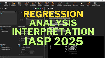 Simple and multiple linear regression with interpretation and report on JASP 2025