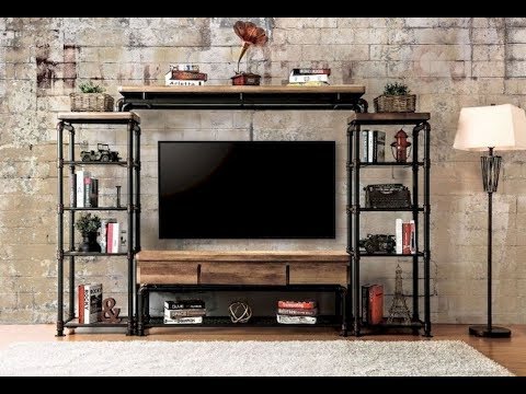 DIY Rustic Shabby Chic Style TV Stand | Home decor | Furniture Entertainment Center Ideas